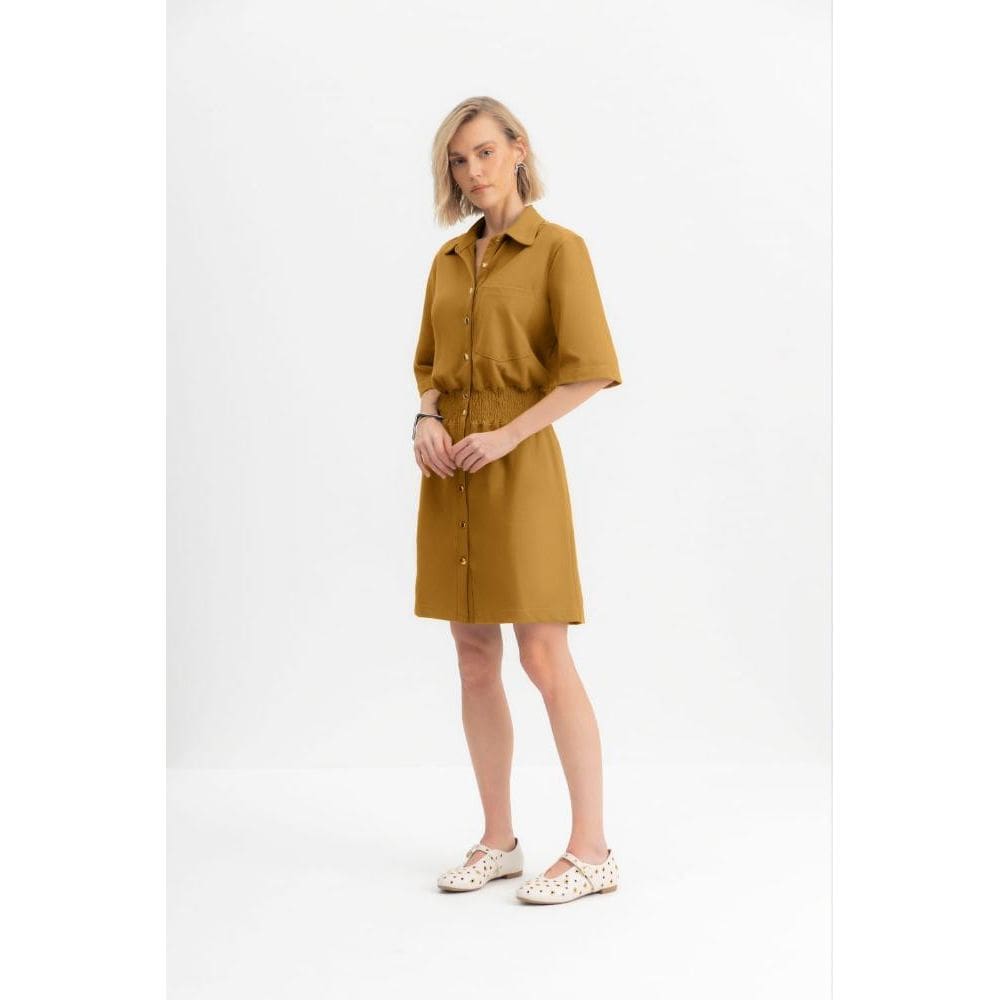 Vestido feminino curto em piquet Essendi - G