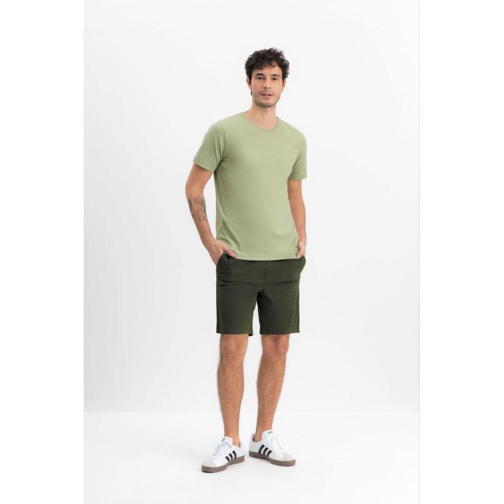 Camiseta masculina em meia malha Essendi - G