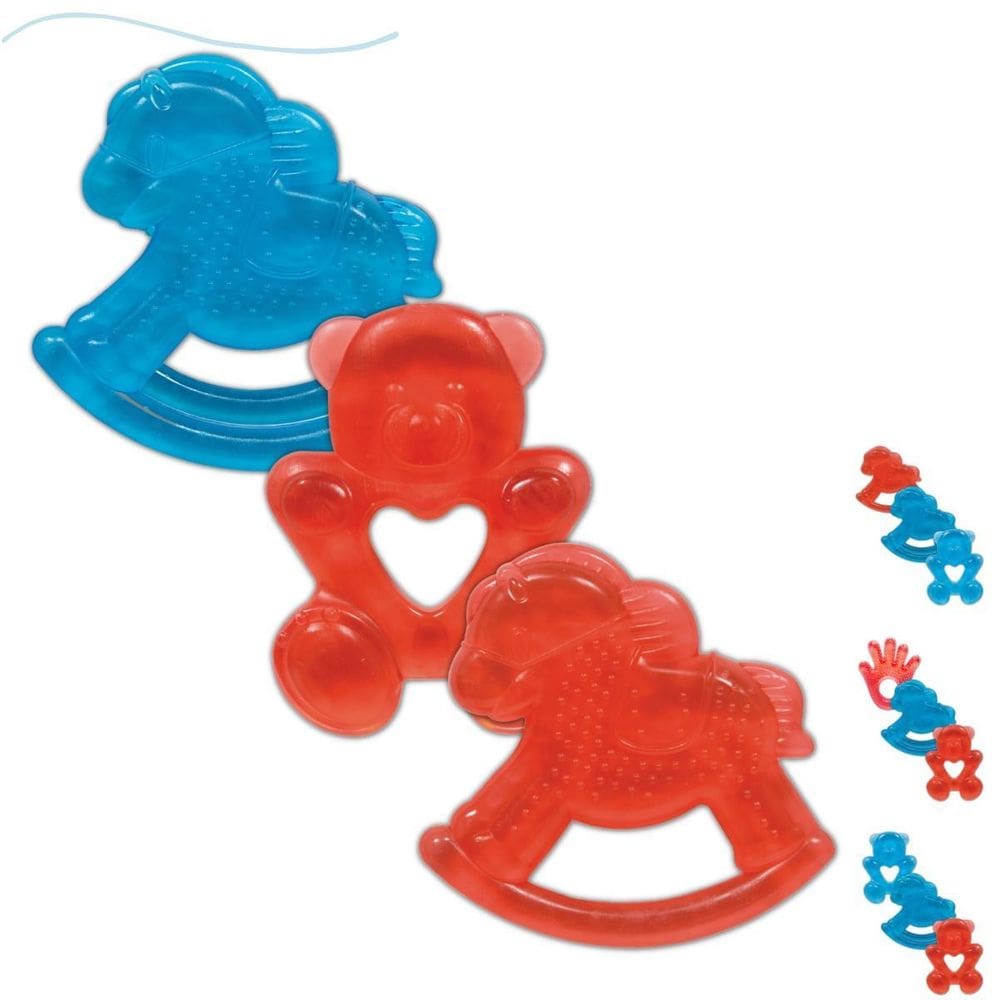 Kit 3 Mordedores Buba Infantil Bebe Agua Resfriavel Gelado