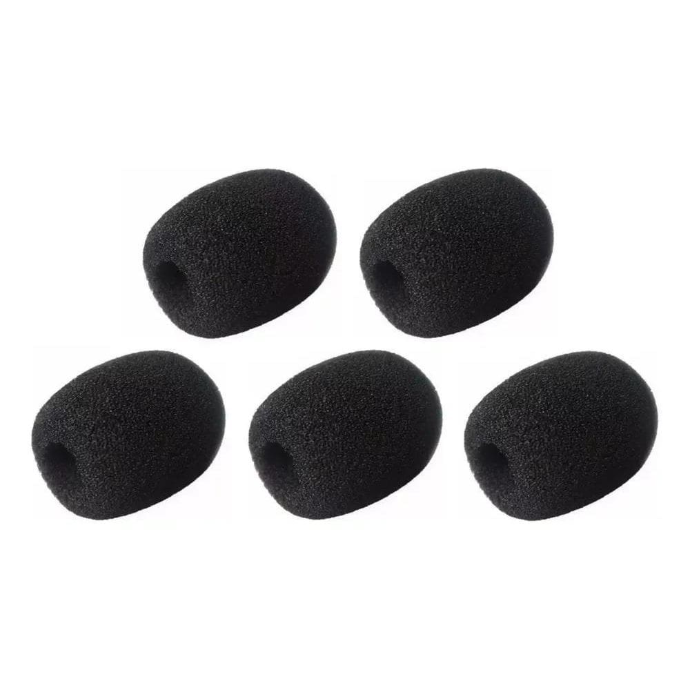 Espuma De Microfone Lapela Headset Filtro Protetor Kit Com 5
