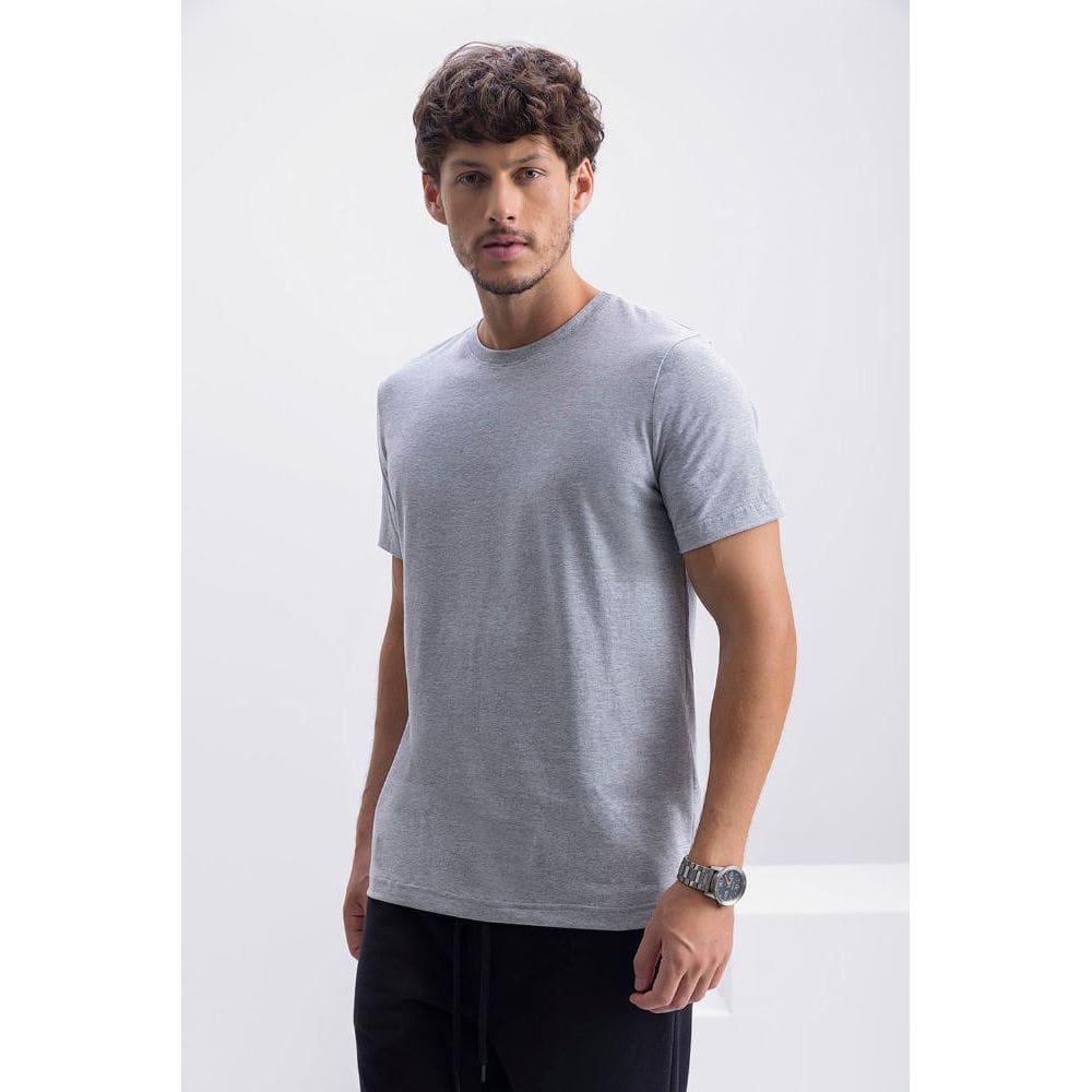 Camiseta masculina em meia malha Essendi - M