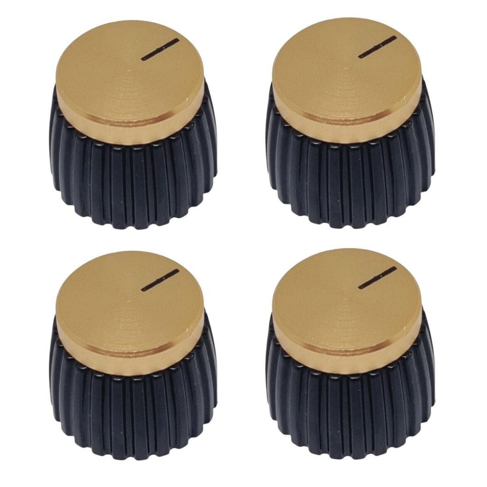 Kit 4 Knob Amplificador Estilo Marshall Dourado Gold Abs