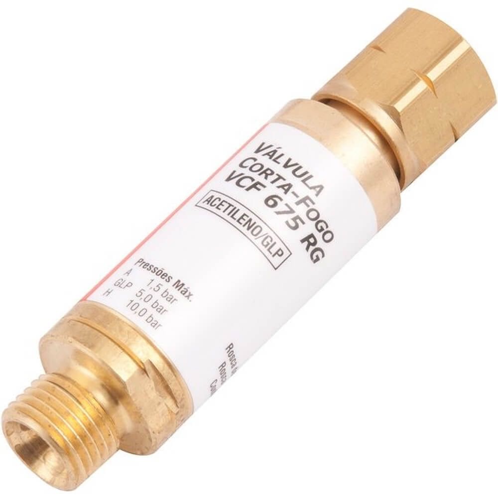 Válvula Corta-Fogo Acetileno Para Regulador VCF - 7469000200 - VONDER