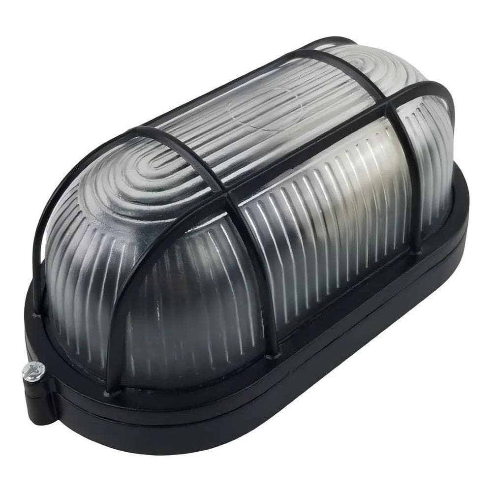 2X Arandela Luminária Tartaruga Alumínio E Vidro - Cor Preta