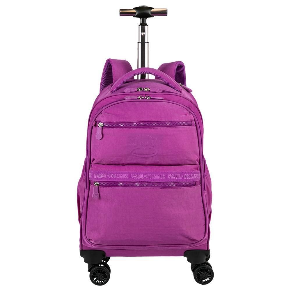 Mochila De Rodinhas Grande Com 4 Rodas Paul Frank Classics
