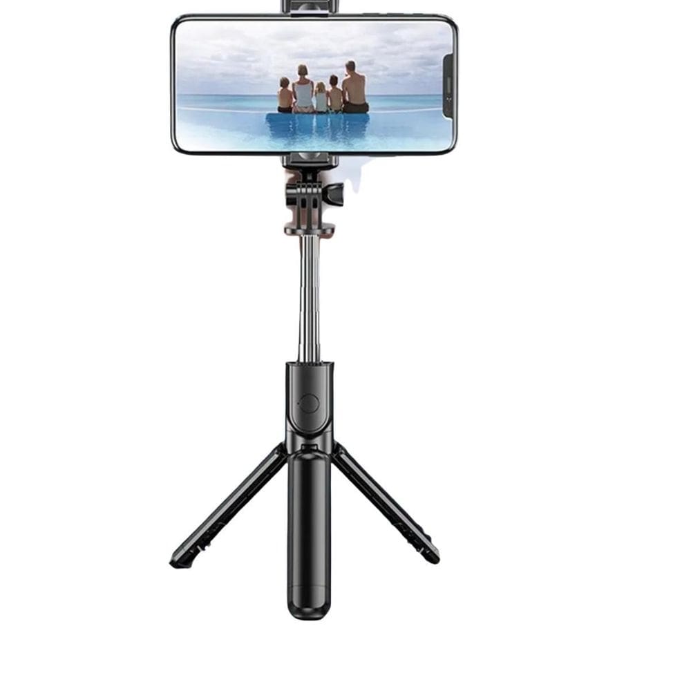 Bastão De Selfie 3 Em 1 Tripé Controle Remoto E Suporte