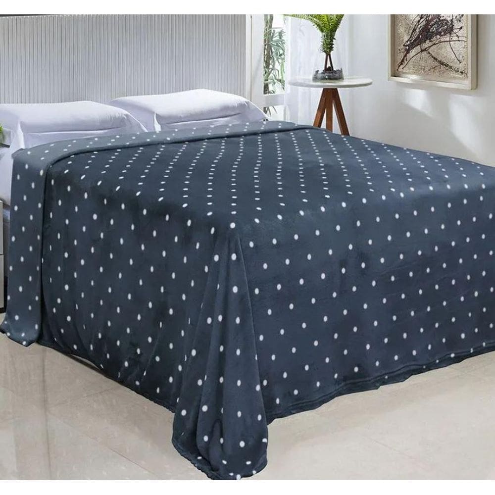 Cobertor Casal Toque De Seda Poa Microfibra Niazitex