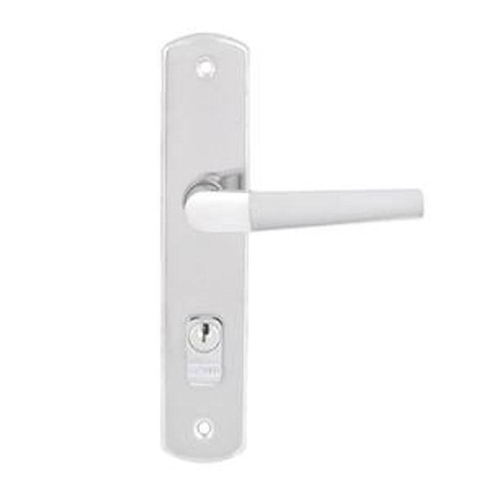 Fechadura Para Porta De Entrada Cromado 40mm Comum Com Espelho Popline - Soprano