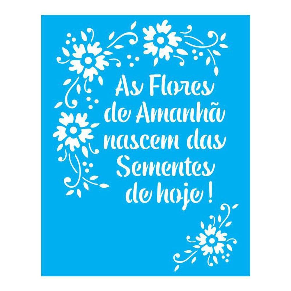 Stencil Tamako Flores De Amanhã - 20X25Cm - Ref B771