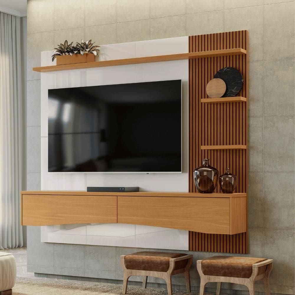 Painel Kiev Off White Perolizado-tauari Ripado