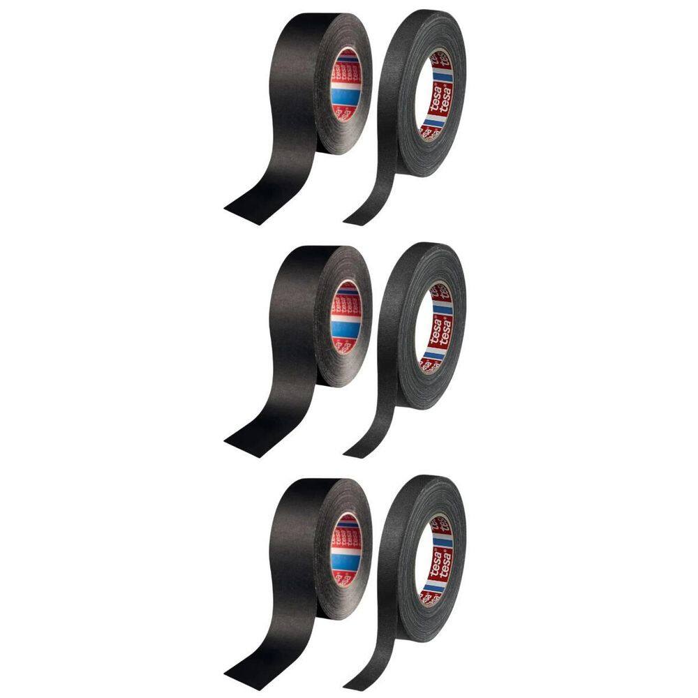 Kit 6 Fitas 48Mm X 50M + 18Mm X 50M Tecido Gaffer Tape Tesa