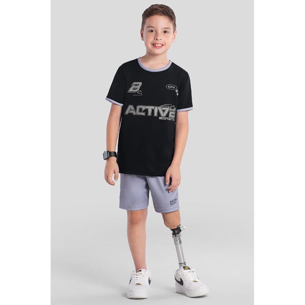 Camiseta infantil menino em dry fit Brandili Active