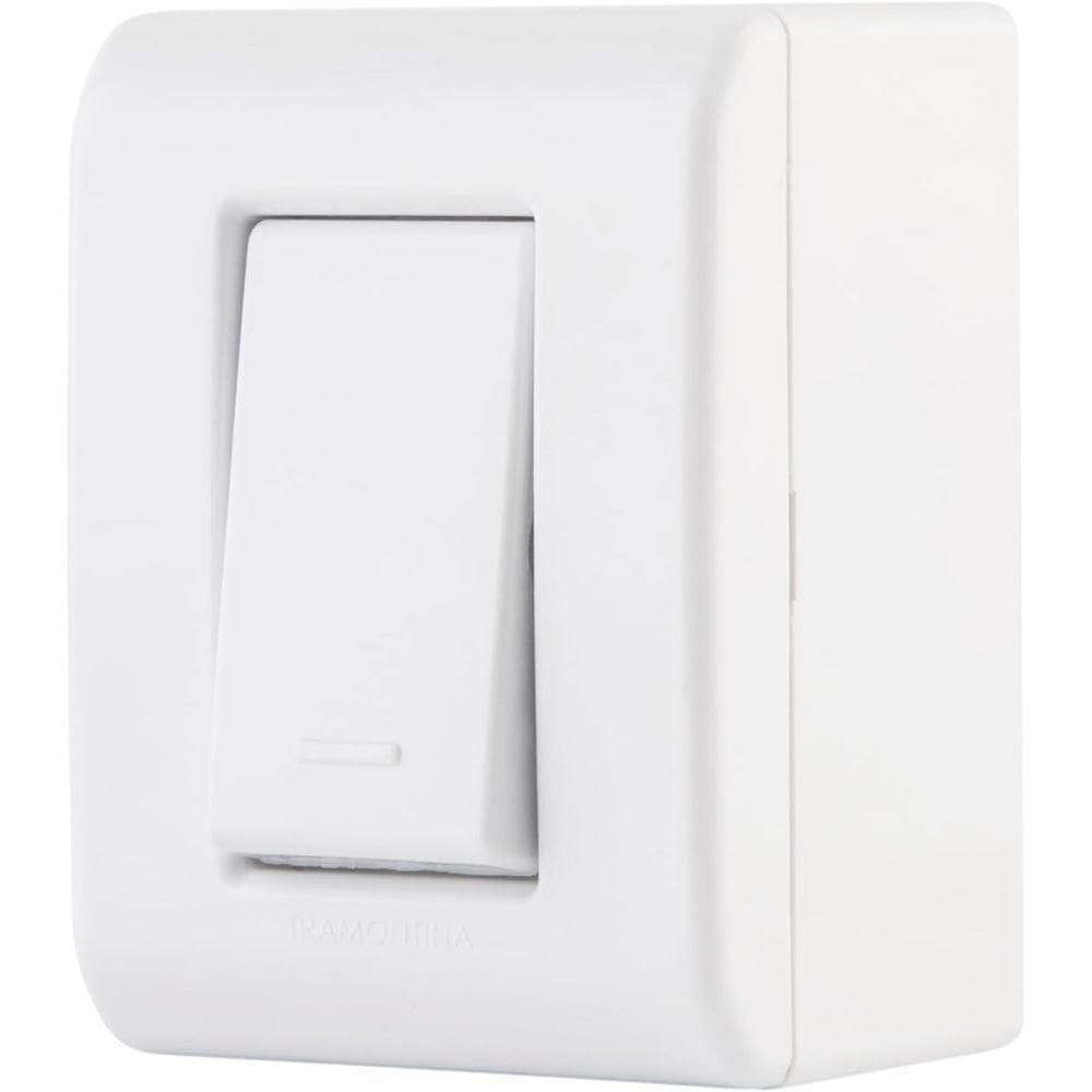 Tramontina Caixa De Sobrepor Com 1 Interruptor Simples 10 A 250 V Lizflex Branca