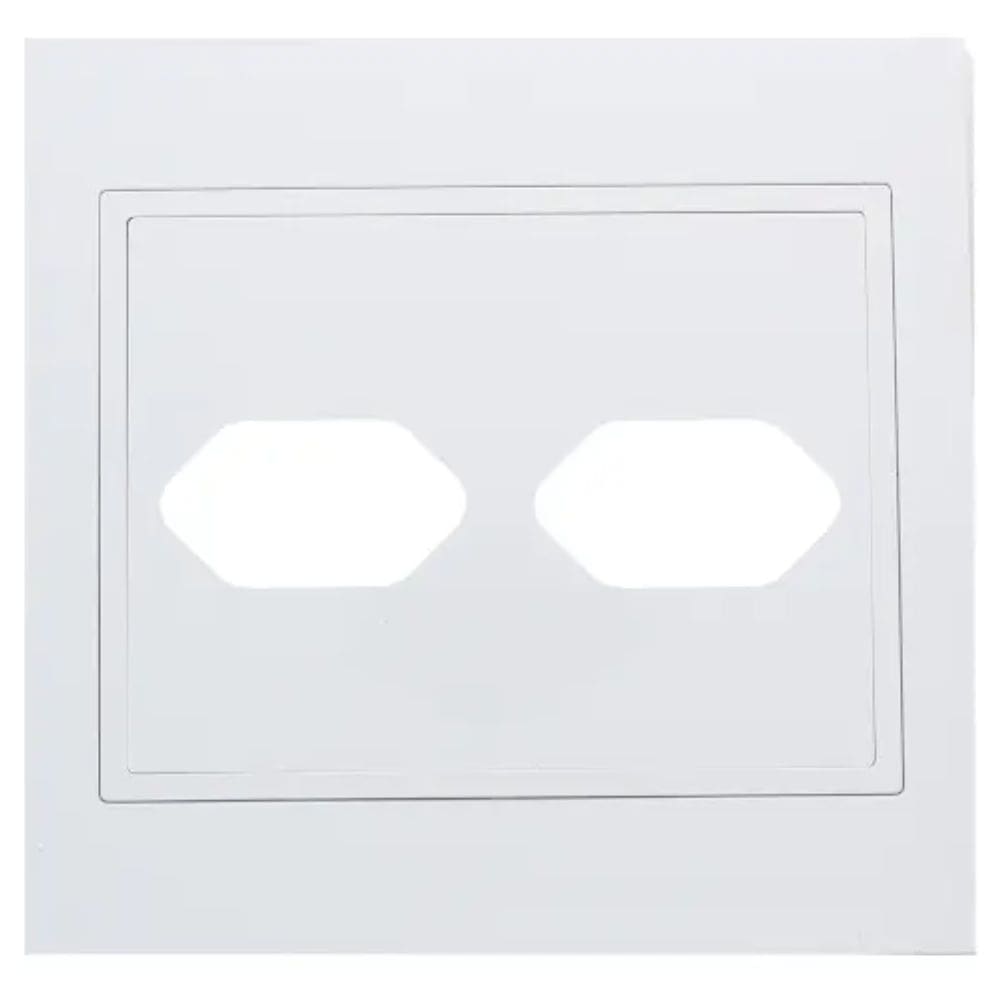 Placa 2 Tomadas 4x4 com Suporte - RVB-1300/58 - RAVENNA