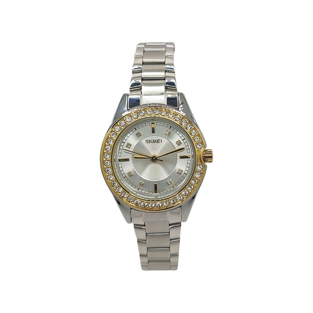 Relógio Skmei Analógico Feminino Pedras Resistente Água 3atm