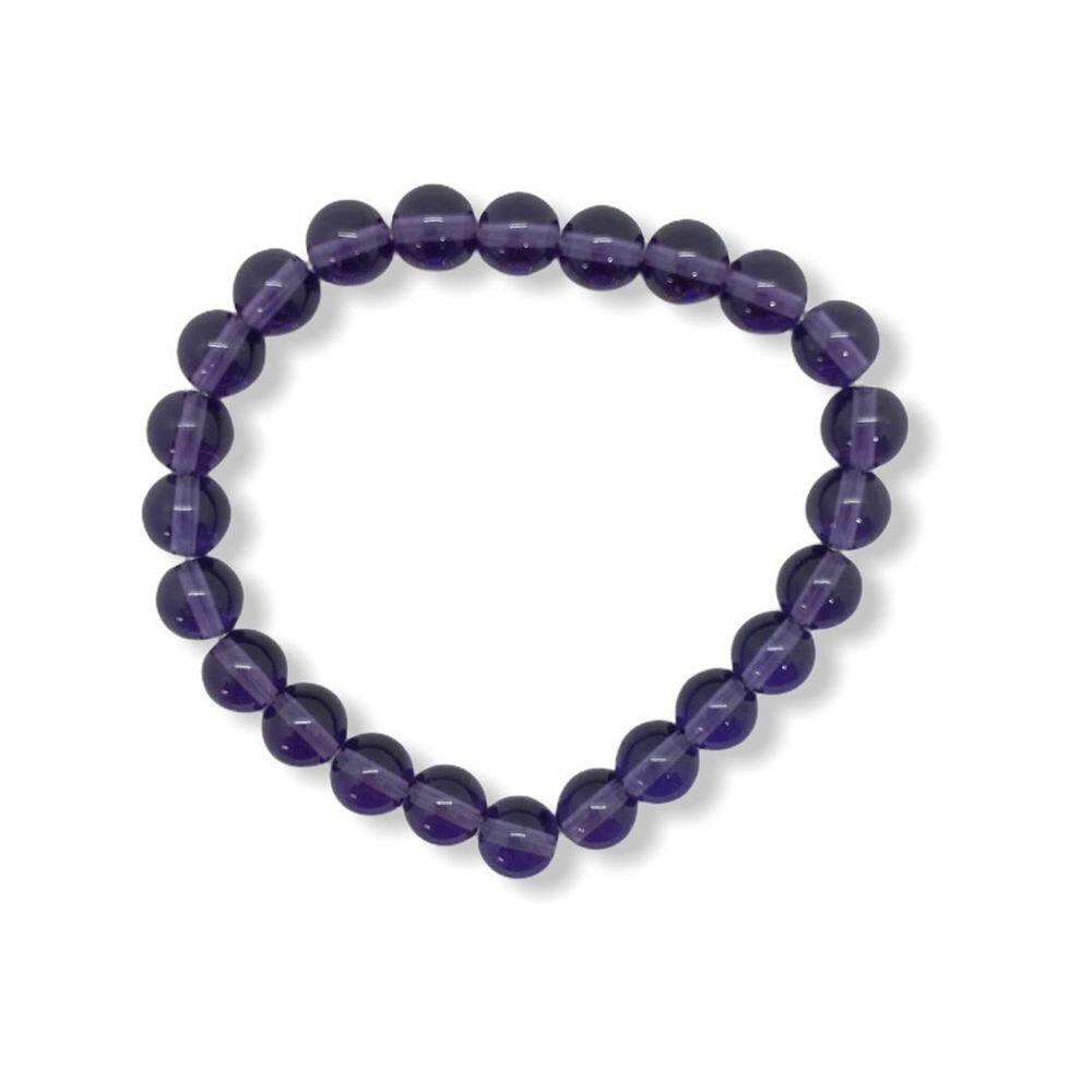 Pulseira Pedras Naturais Ametista 8 Mm Proteção E