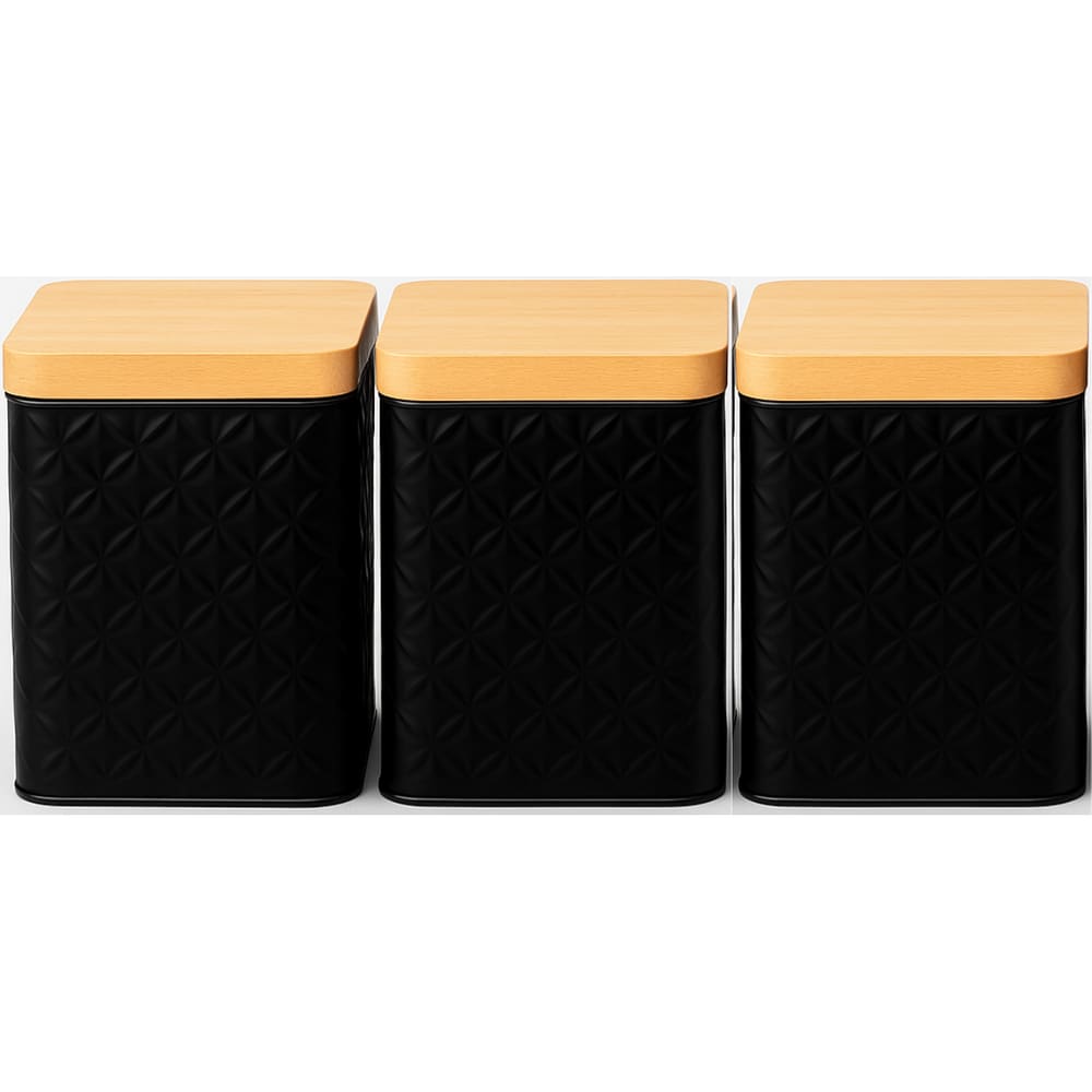 Kit 3 Potes OrganizadoresPara Cozinha Porta Açucar e Cafe