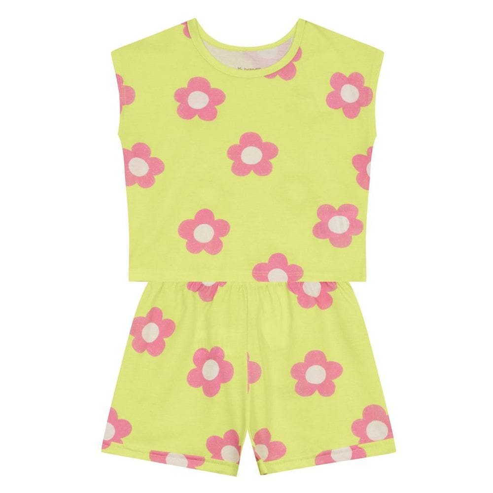 Conjunto infantil menina de flores Brandili