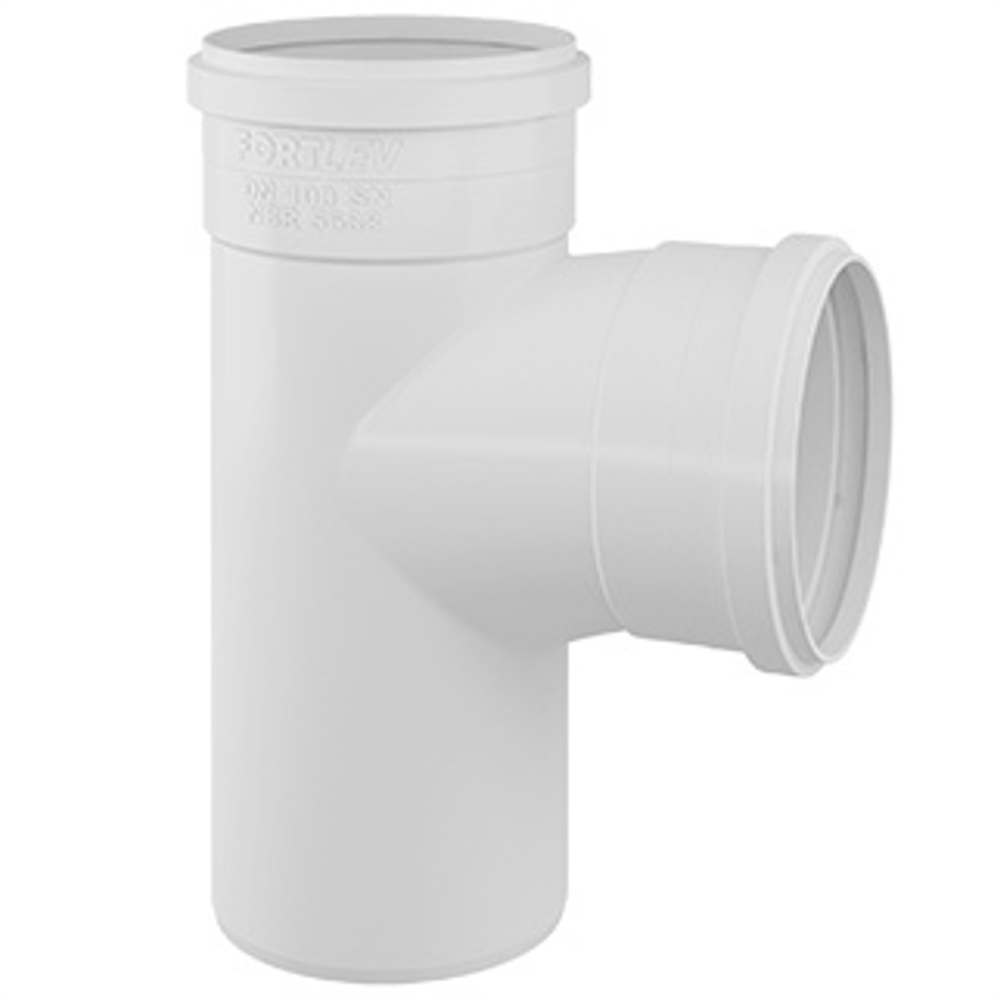 Tê 90 Esgoto Serie Normal 100mm - 11251002 - FORTLEV