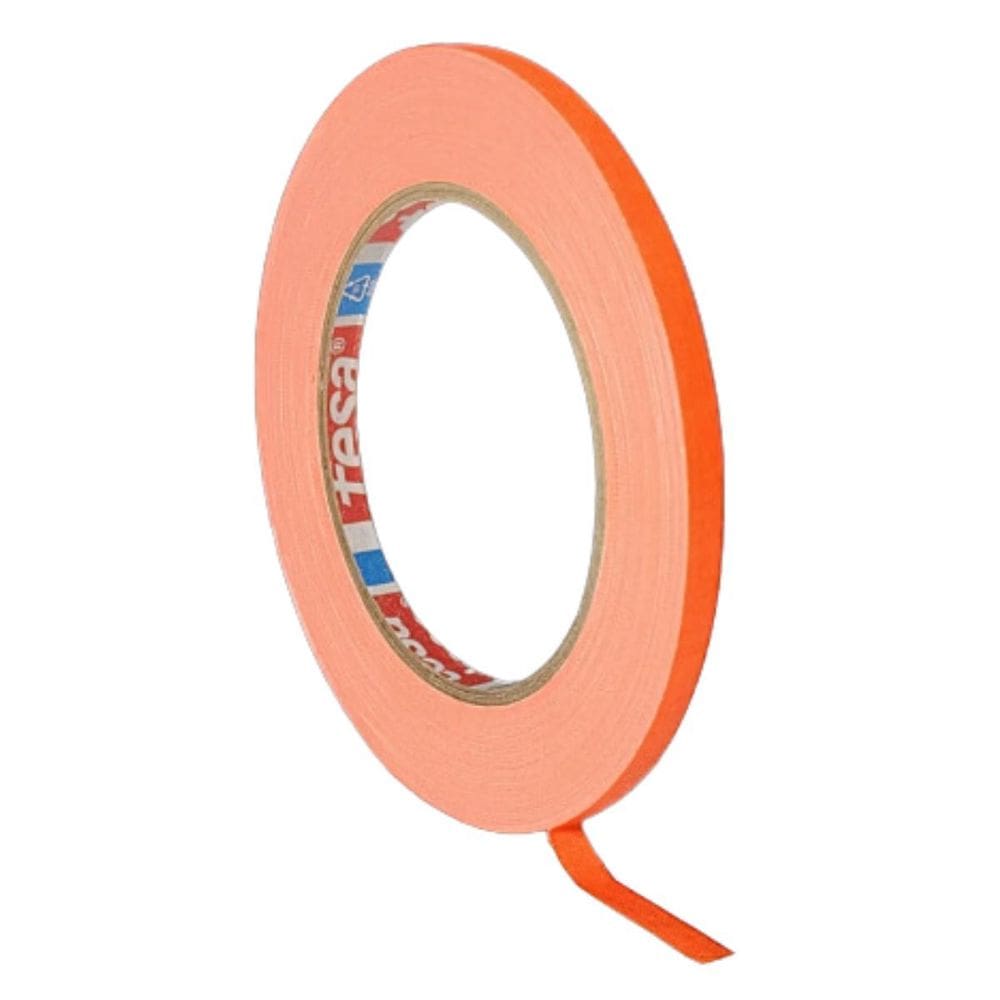 Fita Tecido Gaffer Tape Tesa 5Mm X 25M Laranja Fluorescente
