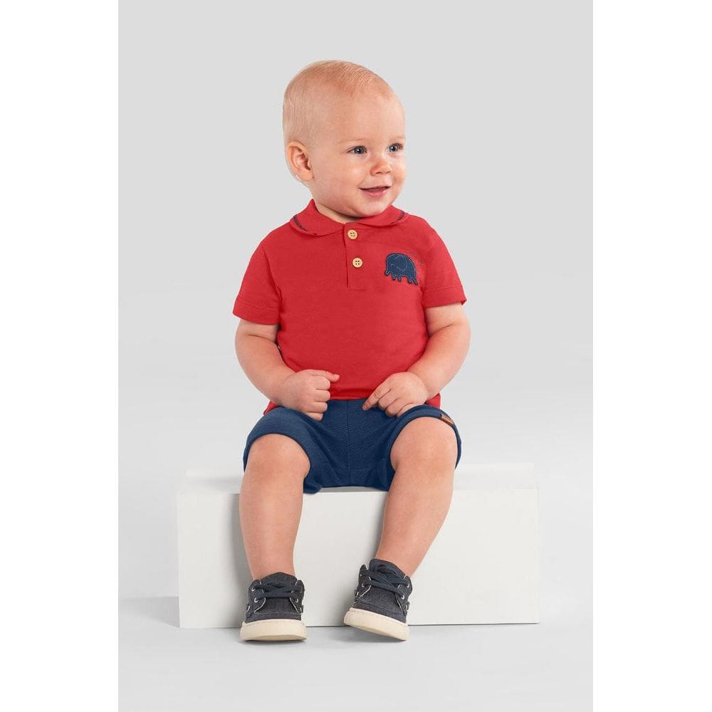 Conjunto bebê menino elefantinho Brandili Baby
