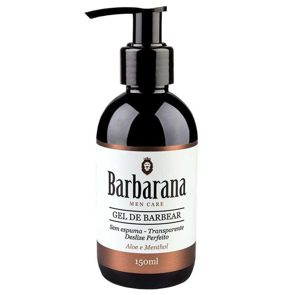Gel De Barbear Sem Espuma Transparente Aloe 150Ml Barbarana