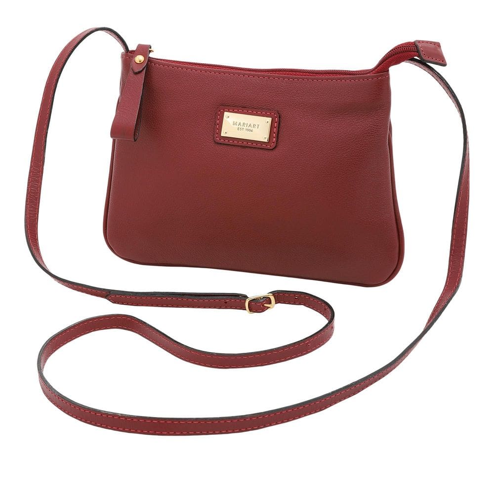 Bolsa Couro Feminina Transversal Mariart Vermelho