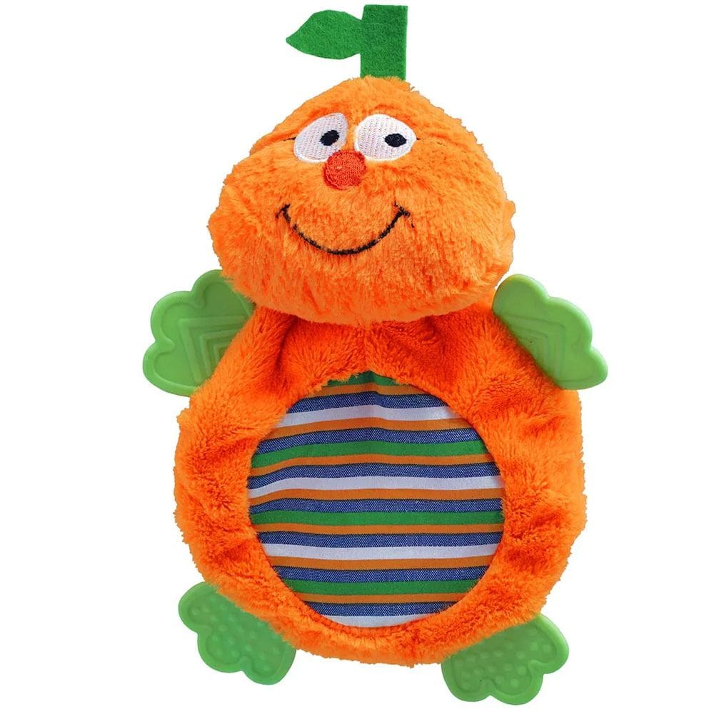 Brinquedo Pelúcia Com Mordedor Fruta Sonoro 27cm Savana Pet