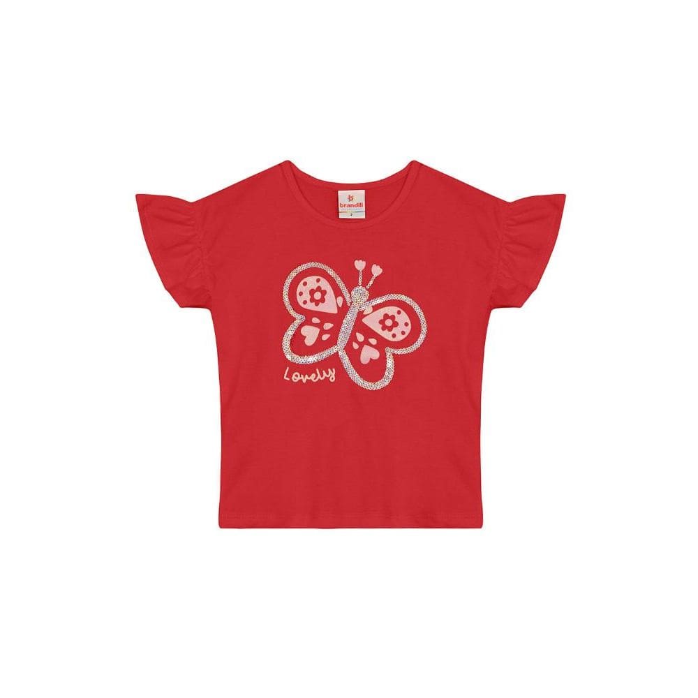 Blusa infantil menina de borboleta Brandili