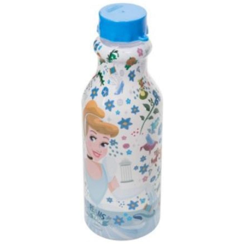 Garrafa De Plástico Tampa Rosca Retrô 500Ml Cinderela