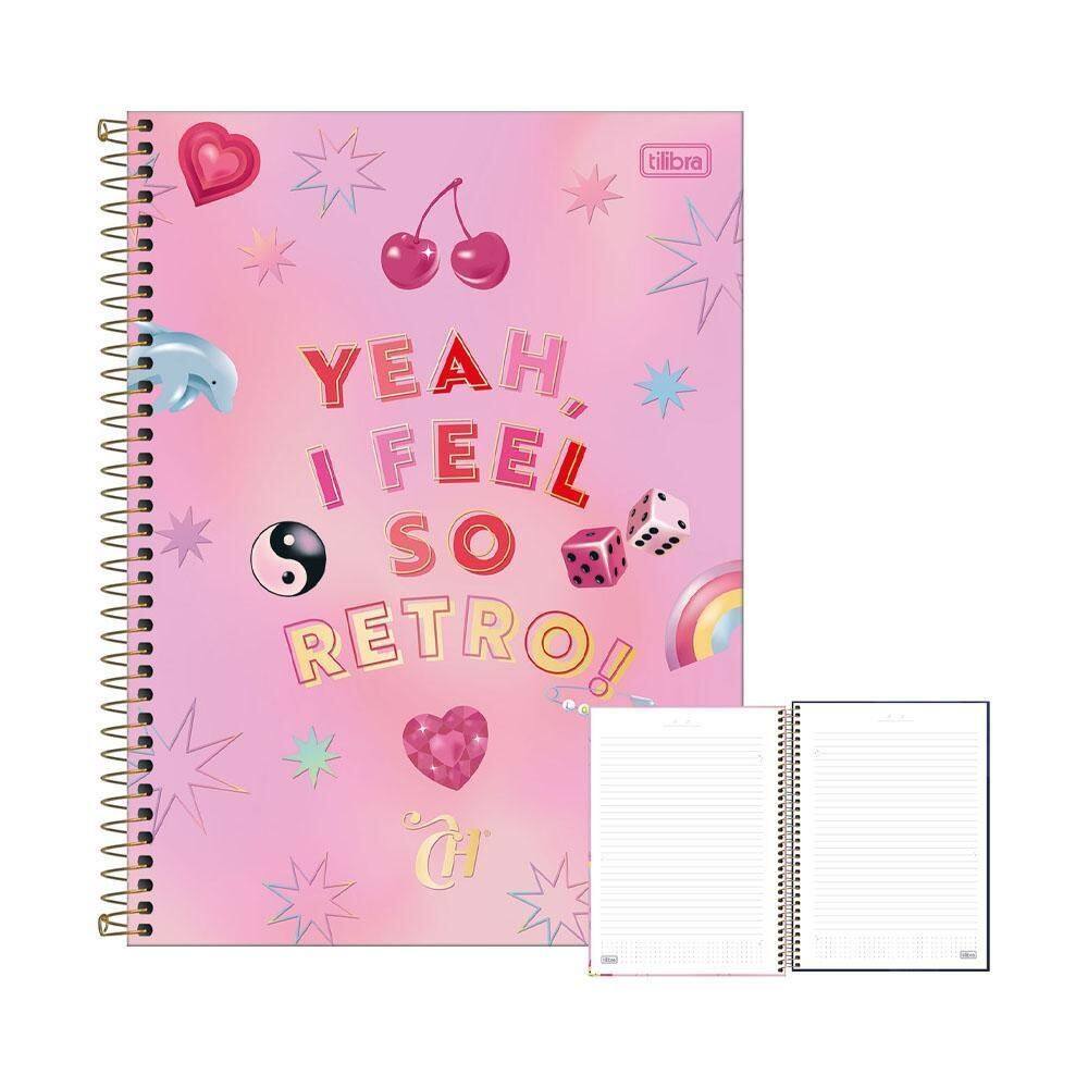 Caderno 1 Matéria Capricho I Feel So Retro 80Fls Tilibra