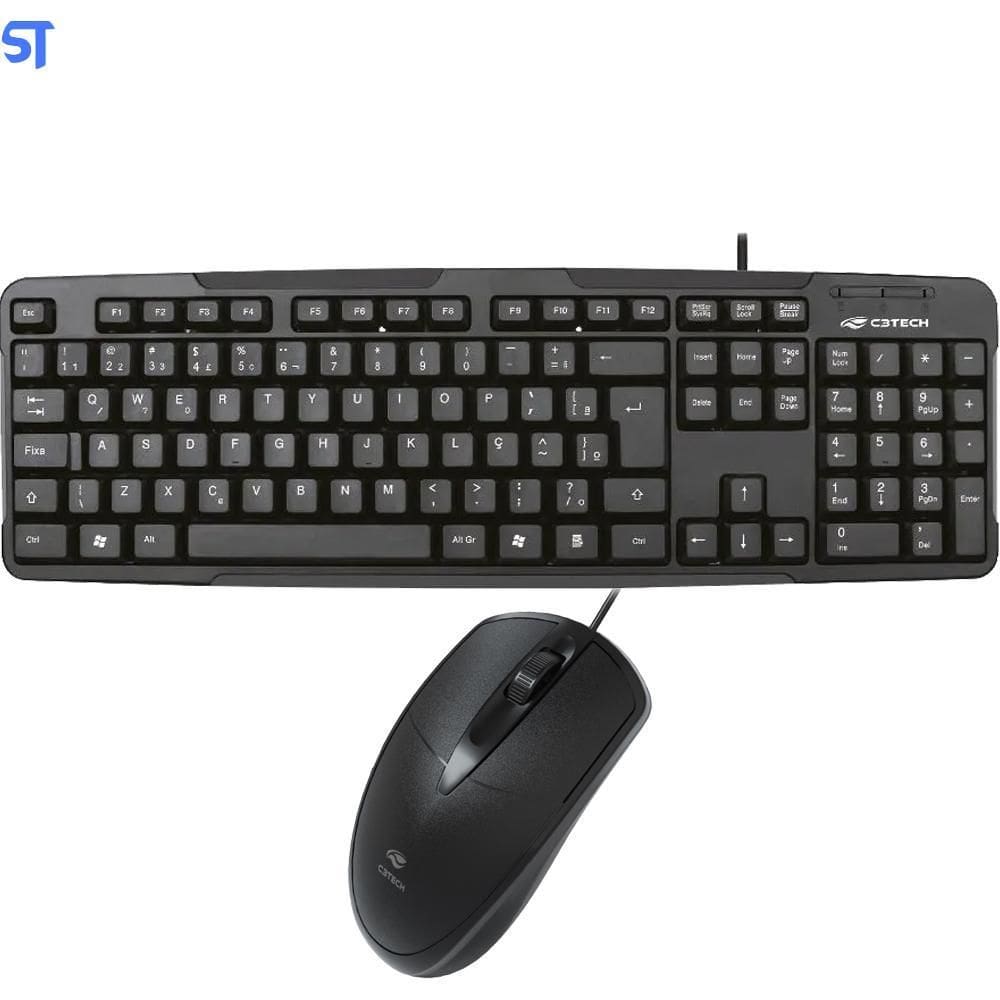 Kit Teclado E Mouse Usb Kb-15Bk 1000 Dpi C/Ms-31Bk C3Plus