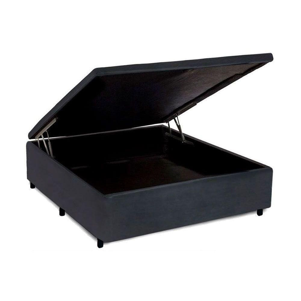 Cama Box Baú Universal Casal Suede Gray (138x188x35) - Costa Rica