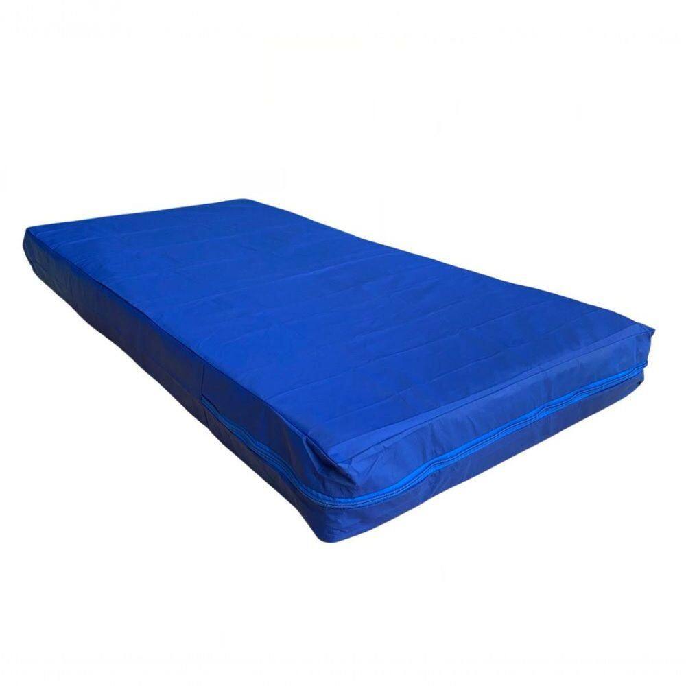Capa P/ Colchão Solteiro Tipo Hospitalar Impermeável Azul Tamanho:78x188x20cm