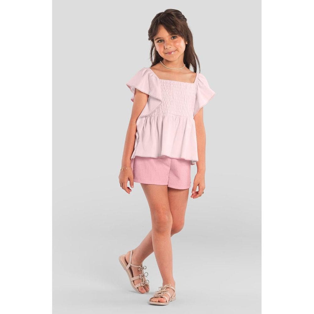 Conjunto infantil menina em babado Mundi