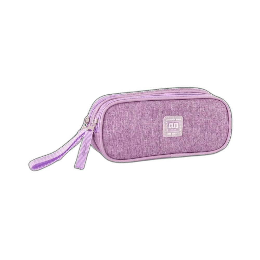Estojo Duplo Cores Clio Style Authentic Escolar Lápis Roxo