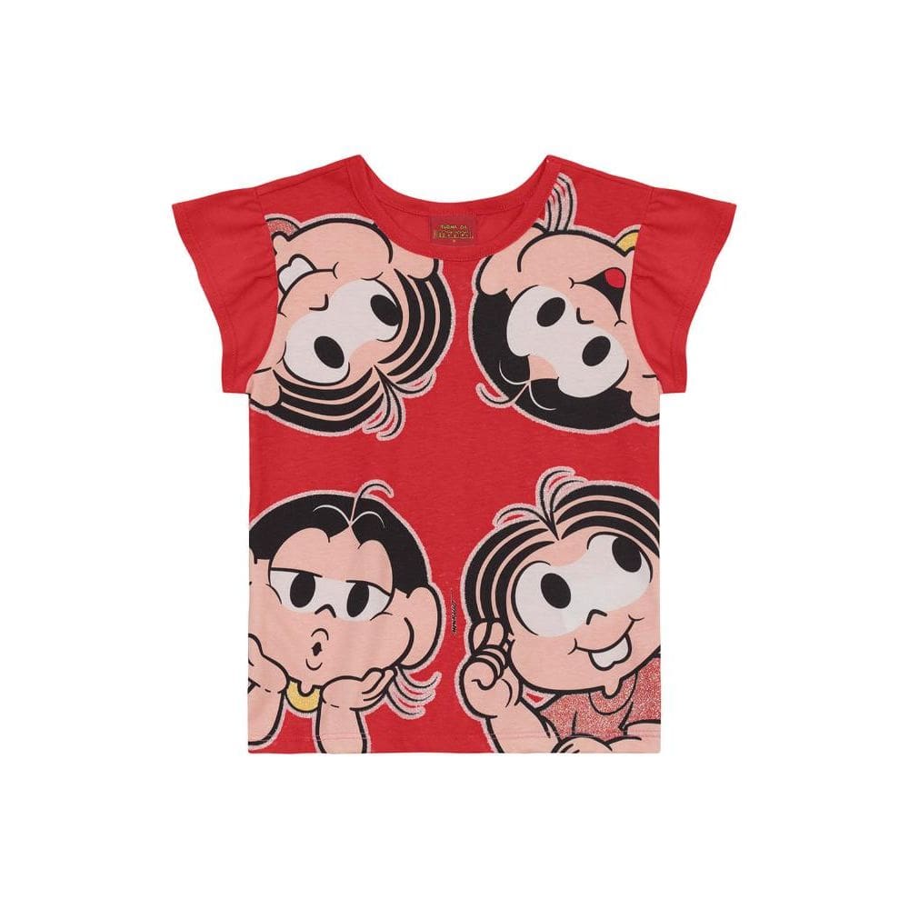 Blusa infantil menina brilhante da Turma da Mônica Brandili