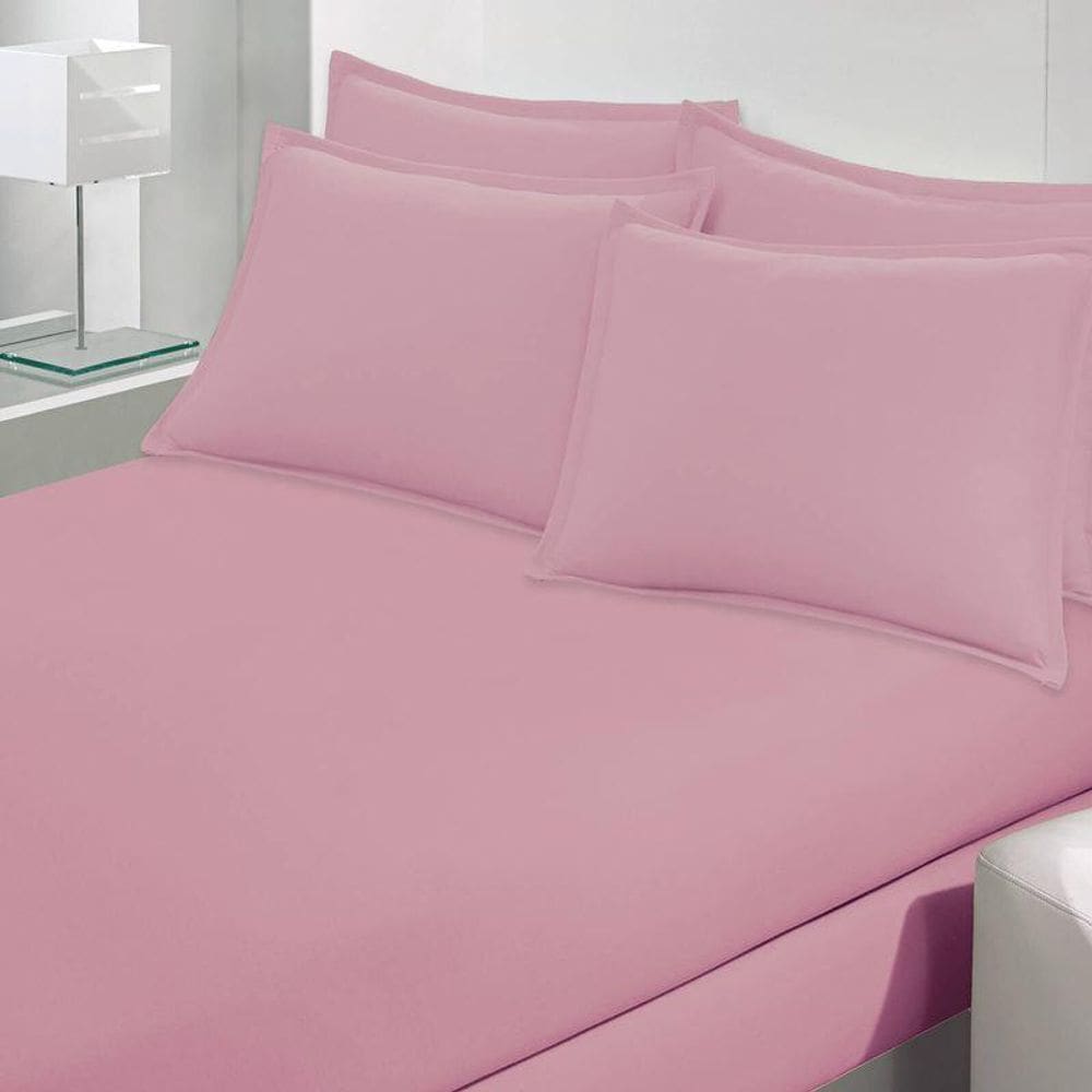 Lencol Avulso Casal Com Elastico Malha Image Rose Bouton