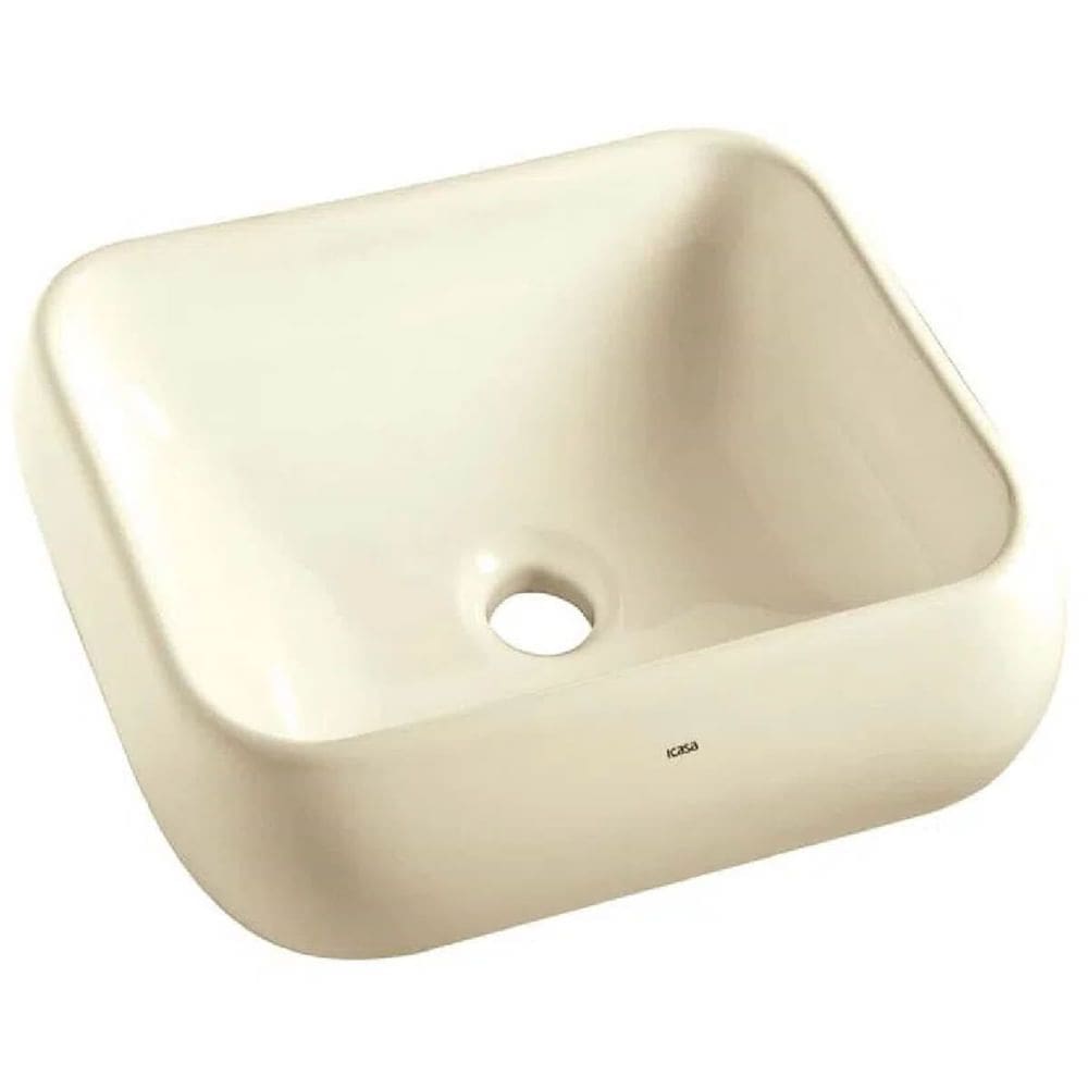 Cuba de Apoio Quadrada 37x37cm Palha - ICA701 - ICASA