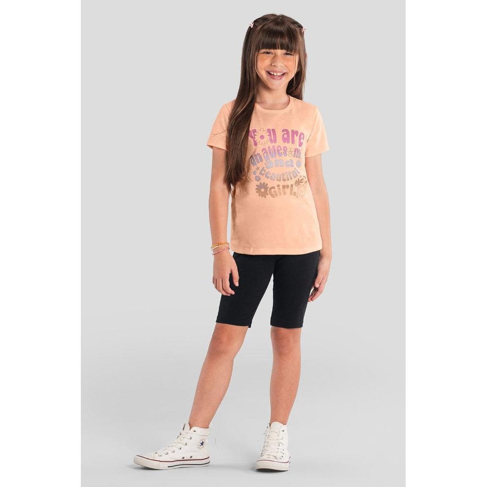 Conjunto infantil menina metalizado Brandili