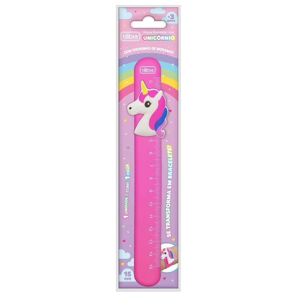 Régua bracelete Unicórnio 15cm - 390372 - Tilibra