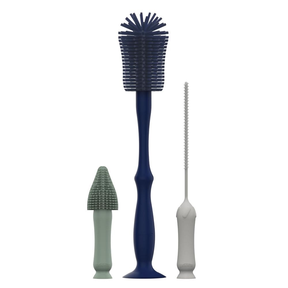 Conjunto de escovas de limpeza Dr. Brown`s Silicone com 3 pincéis, pacote com 3