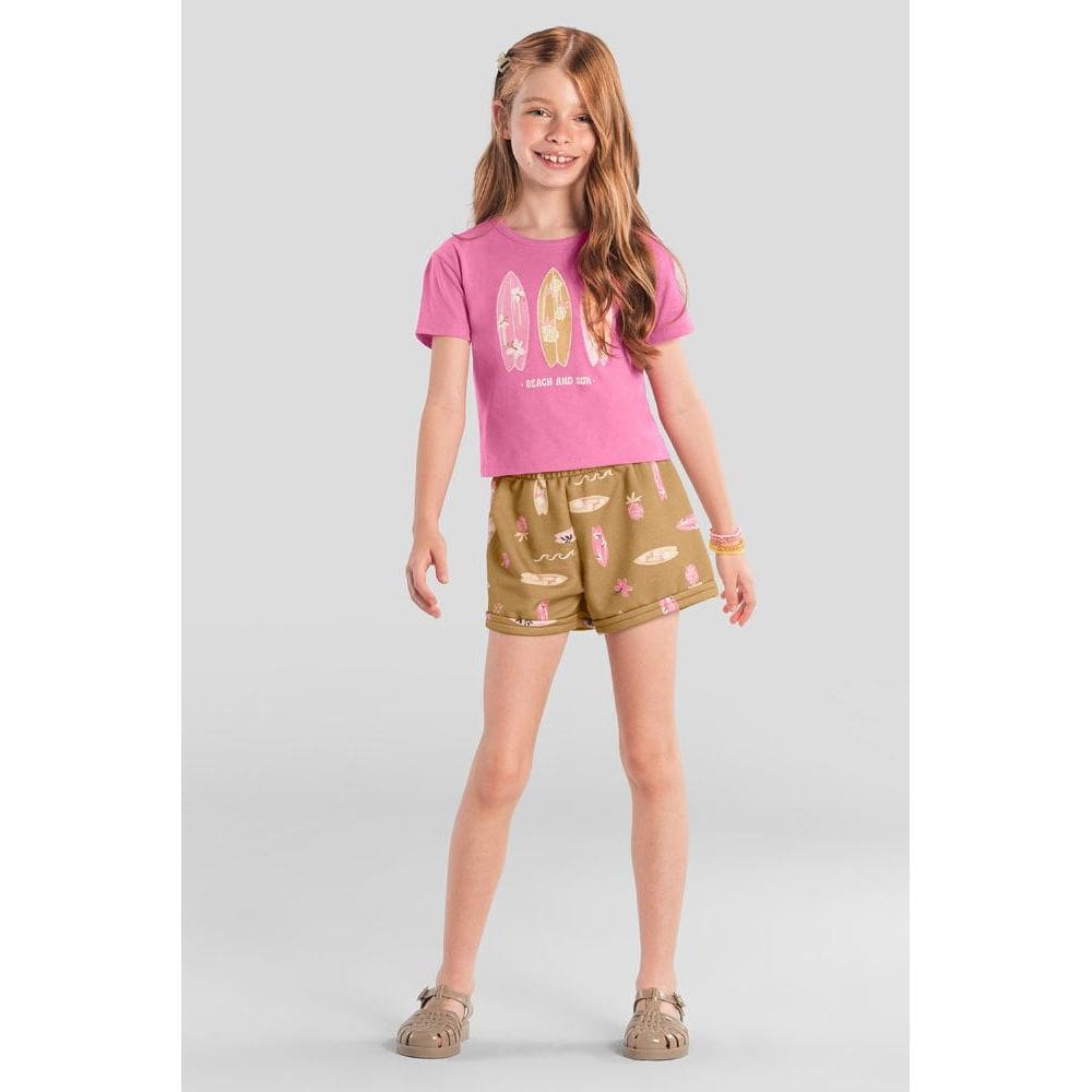 Conjunto infantil menina praiano Brandili