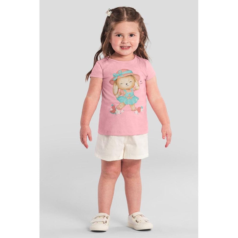 Blusa infantil menina de cachorrinho Brandili