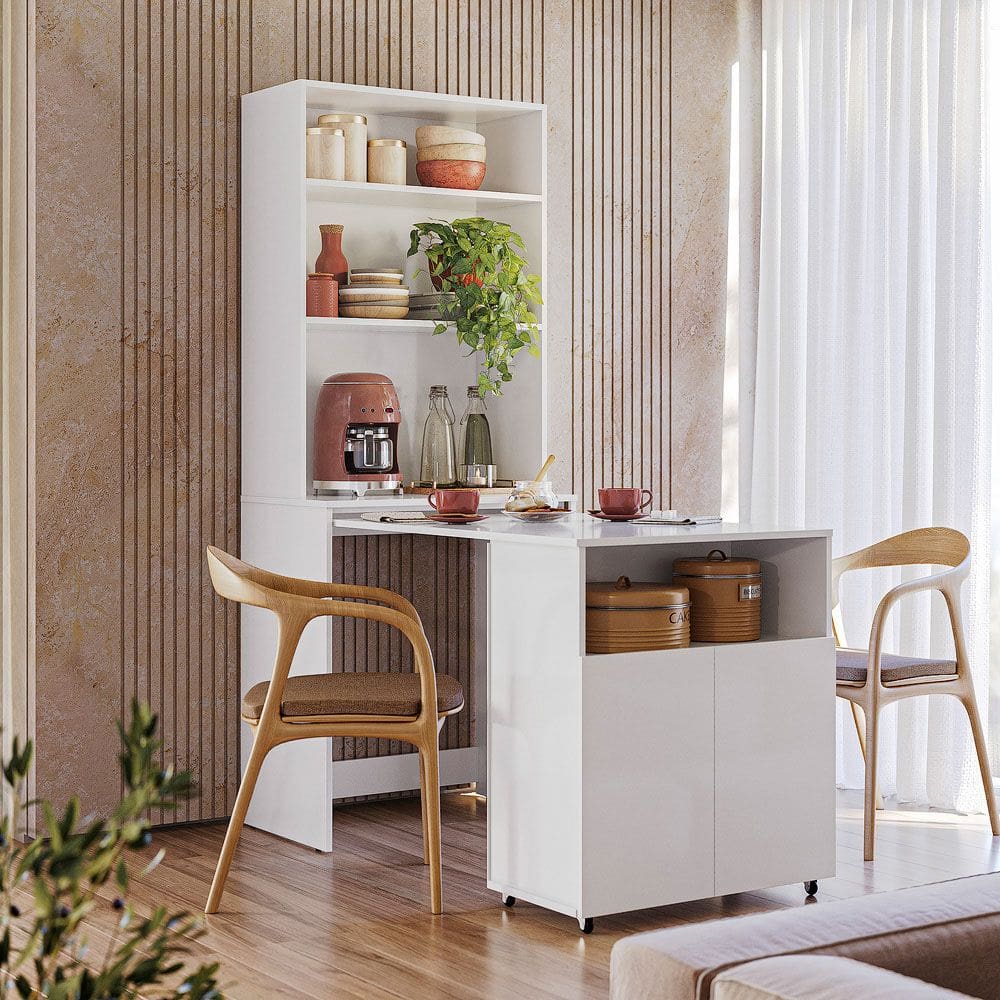 Mesa Duo Com Armário BCO/White - SSX Multicoisas