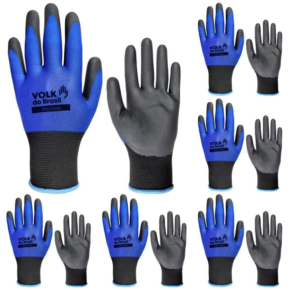 Kit 24 Luva de Segurança Alta Temperatura Tátil Foam Multitato Touchscreen CA 51248 Volk