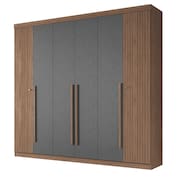 Guarda Roupas Casal Detalhes Frisados Com 6 Portas 4 Gavetas Buriti Andirá