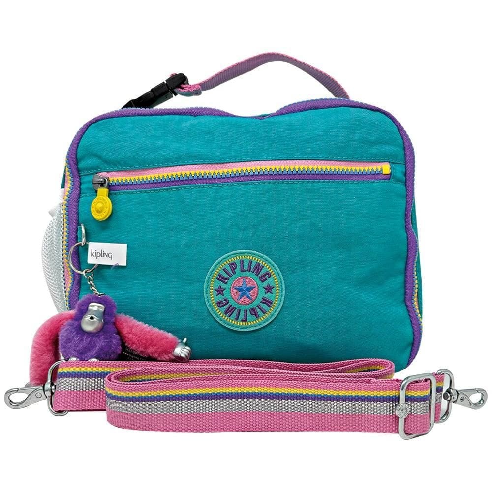 Lancheira Térmica Kipling Ermy Rainbow Pop Verde Água