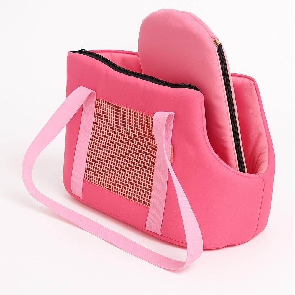 Mala Transporte Pet Dobravel Mochila Rosa Gato Cao Gatinho Carro Passeio Bolsa Compacta Viagem