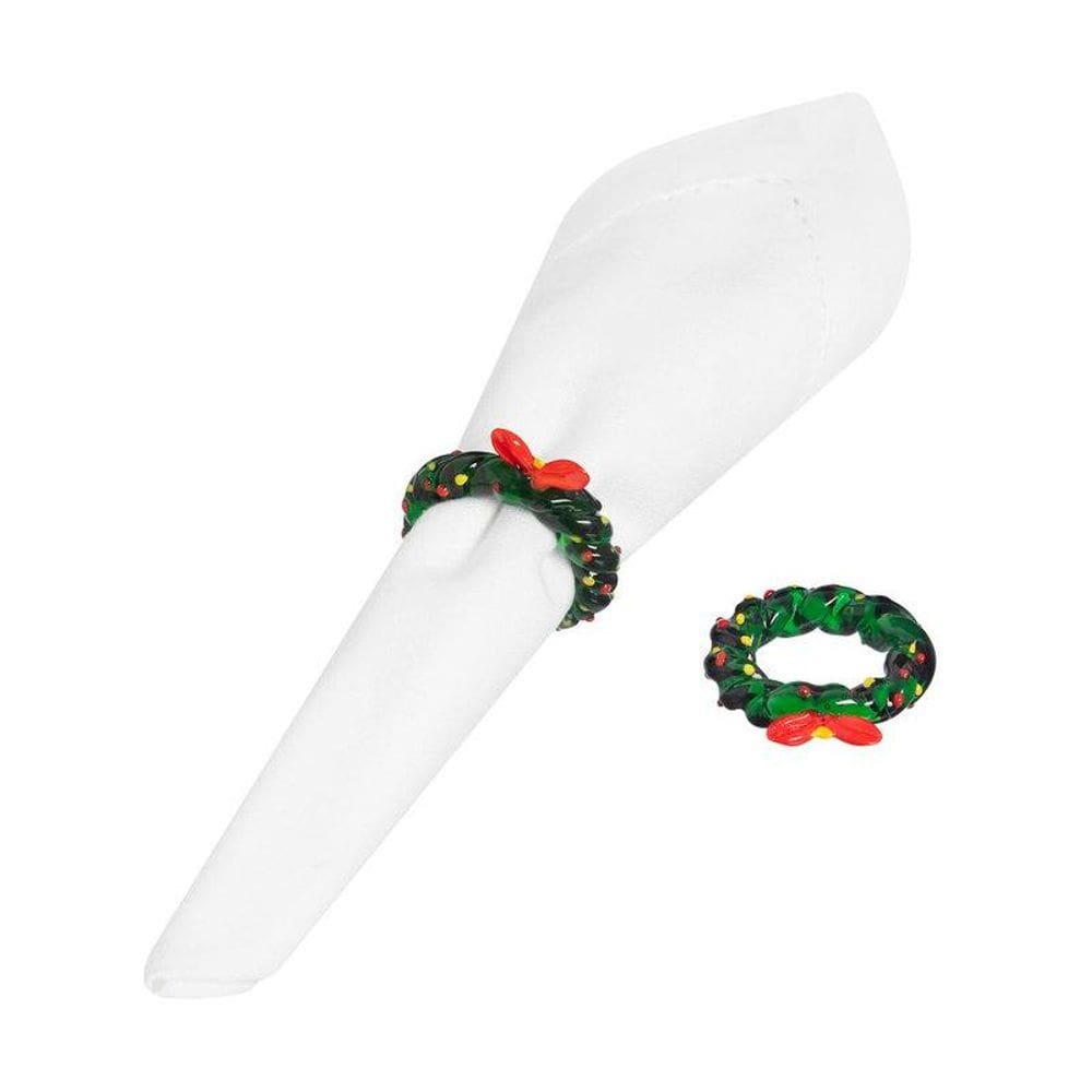 Jg Argola De Guardanapo Natal Cristal 2Pcs Saz Home Style